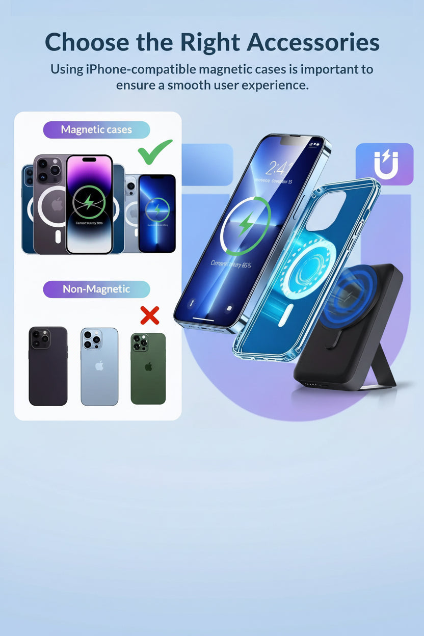 Magsafe Mini Power Bank 5000Mah Wireless Magnetic Power Bank Portable Charger US